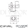 Cifial Viva Wall Stop Valve Dimensions